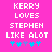Pixelated text on bright pink background with blue and purple star icons, showing two identical static frames side-by-side.