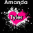 Pixelated icon with black background, pink heart symbol containing 'TMS', white text 'Amanda' at top left, and date-like numbers on right.
