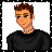 Pixel art contact sheet showing a character with brown hair and blue necklace across three frames, displaying text changes from "Im Gona Rock Out With My" to "Cock Out!!".