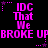 Pixelated text in bright pink on black background with small star and dot patterns, arranged in a of repeated phrases