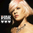 repeated pixelated images showing a person with light pink hair and red lips, each labeled 'PINK' in white text on black background