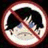 A circular icon with a red prohibition symbol over a pixelated anime-style character, next to a bright pink background with white text reading "DO NOT BE EMO!".