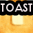 Pixelated image of a toasted bread slice with butter and text 'TOAST' above, alongside a panda wearing sunglasses with 'so cute' text.