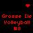 Red pixelated text and symbols on black background with animated heart and starburst elements.