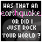 Pixelated text on a dark background with shifting pink and white lettering, forming the phrase "HAS THAT AN earthquake OR DID I JUST ROCK YOUR WORLD?" across six