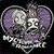 Pixelated animated contact sheet showing three frames of a My Chemical Romance-themed buddy icon with distorted cartoon characters and text.
