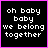 A 5x5 contact sheet of animated frames showing a pixel art animation with text and heart symbols on black backgrounds, each frame bordered in pink.