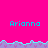 Pixelated text 'Arianna' repeated across a bright pink background with cyan and purple decorative borders.