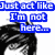 Pixelated blue text overlays a grayscale anime-style character with black hair, displaying sequential text changes