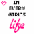 Pixelated text and heart symbols in pink, blue, and black on white background with animated color changes.