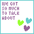 Six display the text "I'VE GOT SO MUCH TO TALK ABOUT" with varying heart colors and positions, each showing a different arrangement of green, cyan, and purple hearts