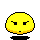 Yellow pixelated circular face with black eyes and mouth, showing multiple expressions including angry, neutral, sad, and crying while holding a white object.