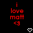 Red pixelated text 'i love matt <3' on black background with white heart outline below.