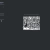 A pixelated grayscale square with scattered light and dark patches, positioned on a solid black background.