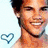 A collage of celebrity images and symbols including a smiling man with short dark hair, a couple in close proximity, a heart-shaped icon, and text about Twilight books.
