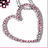 A pixelated heart-shaped icon with a pink and gray gradient outline on a white background, next to a bright pink with white text reading 'kels loves nick forever'