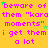 Yellow background with repeated pink text reading "beware of them 'karathem' moments" and "i get them a lot", interspersed with small green stars.