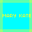 Pixelated yellow text 'MARY KATE' repeated across a bright cyan background with yellow lines