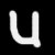 Two white curved shapes on black background, left shape solid and sharp-edged, right shape blurred with gradient outline.