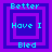Four identical pixel-art arranged in a , each displaying cyan text and nested purple squares on dark blue backgrounds