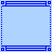 Blue pixelated text on light blue background divided into four quadrants with decorative borders.