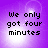 Four identical display black pixelated text on a purple gradient background with white light effects