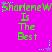 A static image with a bright pink background displays repeated text in green and purple pixelated fonts, arranged in a pattern with small star-like symbols