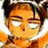 A 48x48 pixel buddy icon featuring a cartoon character with closed eyes and orange hair on the left, next to stylized text reading "Anime IM" above "COM" on a black background.