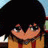 Pixelated anime-style character with black hair and orange clothing on left, white text 'Anime IM' and stylized 'C0M' logo on right against black background.