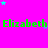 Bright pink background with green text repeating 'Elizabeth' three times, scattered cyan and purple stars.