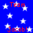 Blue background with white stars and red text reading 'Team' and 'Jacob!' in multiple positions.