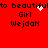 Red background with black text reading 'to beautiful Girl WejdaH' in two , featuring white pixelated sparkles that shift position across frames