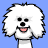 Six pixelated dog head icons arranged in two on a blue background, each with distinct mouth and eye expressions