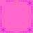 A static pink background with a symmetrical pattern of purple and yellow pixelated elements arranged in a -like structure
