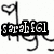 Animated icon with four distinct sections showing text and symbols including 'sarah61', 'FRIENDS', 'LOVE', and a penguin with 'JEE' over its eyes.