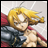 A pixelated anime-style character with blonde hair and armor on a red-and-gray background, next to stylized text reading "Anime IM" and "COM" on black.