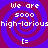 Pixelated text reads "We are sooo high-larious" over a purple and magenta spiral background with four identical
