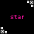 Animated contact sheet showing 10 frames of a pink star-shaped animation with purple smoke effects on black background, surrounded by white square corner markers.