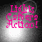 Four- of pixelated text 'Lights Camera Action!' in bright pink on grayscale backgrounds with varying light effects