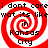 Four identical red and white spiral patterns with black text reading "i dont care i dont care wat its like in Kansas City" arranged in a