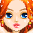 Pixelated cartoon character with orange hair and blue eyes appears in three sequential poses showing upper body and text phrases below.