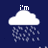 Pixelated white cloud with raindrops on dark blue background, text above and below reads 'i'm under the weather' in blocky font.