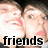 A four- of pixelated images with overlaid text reading 'friends for life' across the