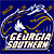 Animated contact sheet showing two frames of a Georgia Southern logo icon with blue background and yellow/white mascot elements, alongside a separate CoolBuddy.com text element on teal background.