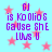 Pixelated text and pink stars on a light blue background with no visible motion changes.