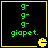 Four identical display green text and a yellow Pac-Man icon on black backgrounds with yellow borders