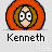 Pixelated cartoon character with orange circular background, brown hair, and wide eyes in various expressions including shouting 'GHFLRYE!!' and reacting to being hit by a cannonball.