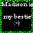 Green pixelated border frames black background with repeated white text and smiley faces, animated to shift horizontally.
