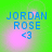 Green background with blue text 'JORDAN ROSE' and '<3', pink light effects shifting across the image.