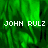 Green pixelated background with white text 'JOHN RULZ' repeated across three sections of the image.